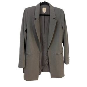 Joie Light Gray Long Open Front Blazer Size Medium
